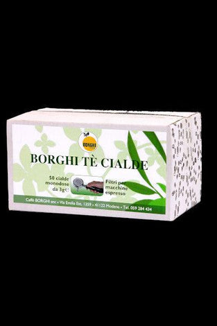 Te nero al limone in foglia - 50 cialde carta ESE 44mm - Caffè Borghi