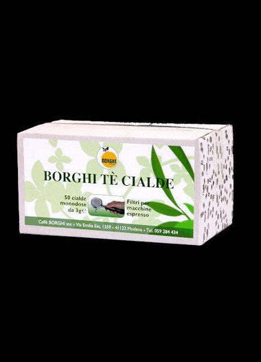 Te nero al limone in foglia - 50 cialde carta ESE 44mm - Caffè Borghi
